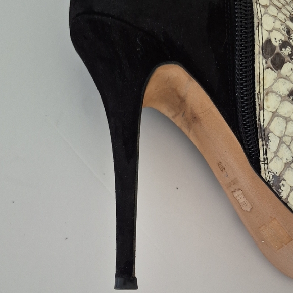 ALEXAWAGNER Snakeskin & Black Open-Toe Heeled Boots – US 8.5 / EU 39 - Picture 7 of 15